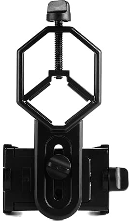 SVBONY Universal Cell Phone Adapter Mount Telescope Phone Mount for Binocular Monocular Spotting Scope Telescope Support Eyepiece Diameter 25 to 48mm | for Binoculars/ Spotting Scope/ Telescope/ Monocular, Support 1.25 Eyepiece, Aluminum Alloy Shell, Sturdy and Durable Simple