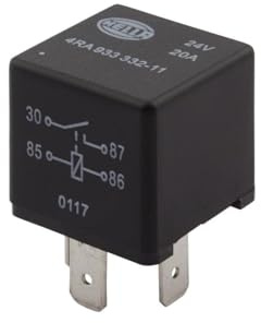 HELLA 4RA 933 332-111 Relais, Arbeitsstrom - 24V - 4-polig - Schließer