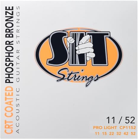 SIT Strings CRT Coated Phosphor Bronze Acoustic Guitar Strings (S.I.T.), Pro Light 11-52, CP1152