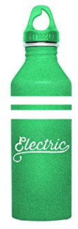 Mizu Edelstahl Trinkflasche Electric Script Flake, Glossy Green, M8