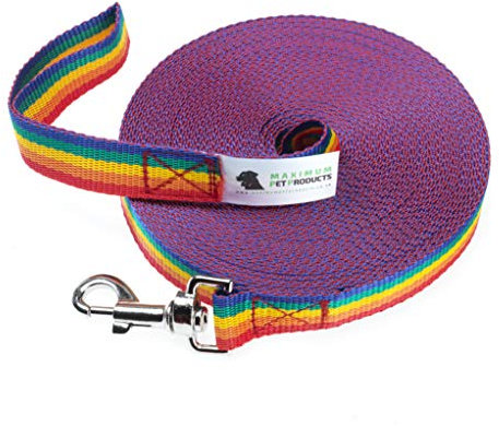 Maximum Pet Products Rainbow Dog Training Lead 50ft/15m