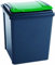 VFM 384288 Recycling Bin with Lid, 50 L, Grey/Green