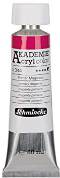 Schmincke - AKADEMIE Acryl color, Primär Magenta in 60 ml-Tube, 23344011, feine Künstler-Acrylfarbe, brillant, hoch lichtecht und kadmiumfrei, für Acrylmalerei, Mixed Media