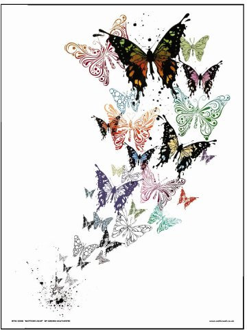 onthewall Schmetterlinge Poster Kunstdruck von Simon Heathcote (OTW028)