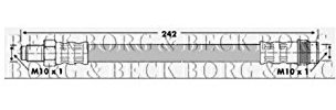 Borg & Beck BBH6231 Brake Hose To Fit Renault 21 Clio Twingo