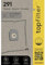TopFilter 64291 Lot de 4 sacs aspirateur Hoover, sac aspirateur, poche aspirateur, accessoire aspirateur, Non tissé polypropylène, Carton, Caoutchouc, 30 x 26 cm