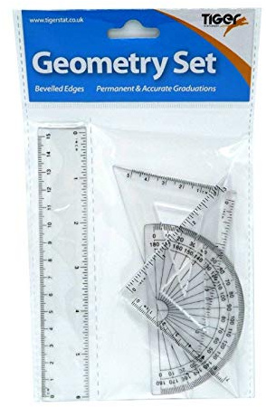 Tiger geometry small set 4 piece school college office