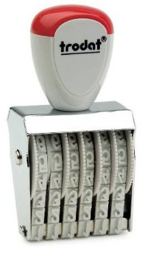 Ziffernbänderstempel 8 Bänder 7mm Schrift