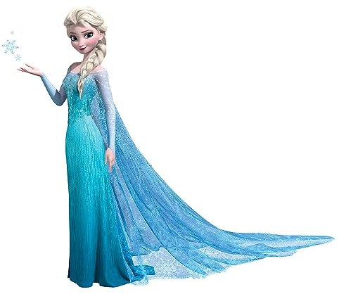 RoomMates RM - Disney Frozen ELSA glitzernd Wandtattoo, PVC, bunt, 48 x 13 x 2.5 cm