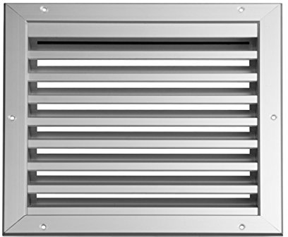 Wetterschutzgitter Aluminium eloxiert für Mauereinbau 500 x 200 mm Lüftungsgitter