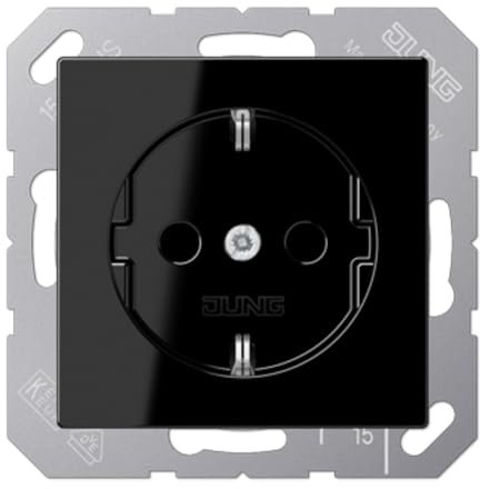 Jung 1520 SW Schuko Steckdose 16 A 250 V Serie A schwarz 250 V