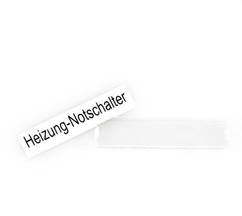 Beschriftungsset Heizung-Notschalter für Aufputz Feuchtraum Programm Pacific IP54