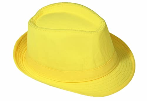 Miobo Strohhut, Fedora für Herren, Damen, Kinder, Trilby-Design, Sonnenschutz