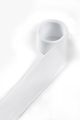 1buy3 Gurtband aus Polypropylen 50mm breit, 12 Meter lang, Farbe:1 - Weiß | Grundpreis pro Meter = € 0,87