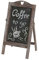 Werbetafel HWC-E51, Aufsteller Kreidetafel, 66x37x27cm Shabby-Look Vintage - braun