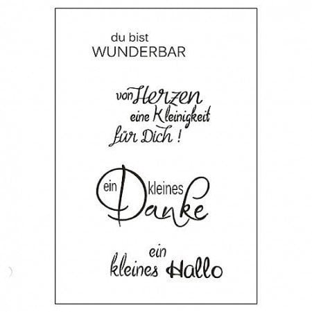 Efco Stempel Clear Du bist wunderbar, transparent A7 / 74 x 105 mm, 4 - teilig