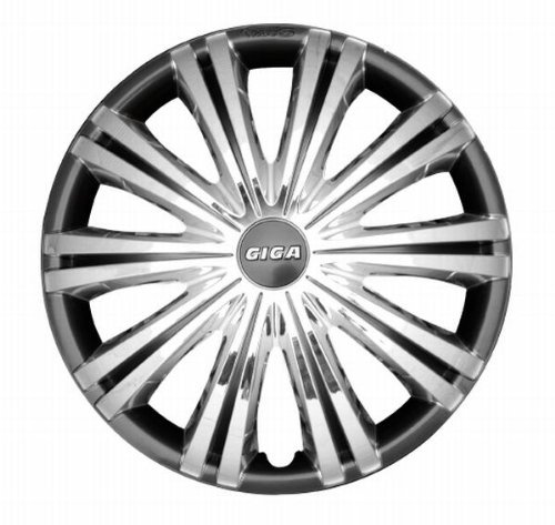 Petex RB529516 Radzierblende Giga Chrom Größe 16 Zoll 2-fach lackiert in Max 6 Box, silber - 4-er Set