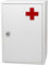 BARGAINS-GALORE First Aid Medical Cabinet - Use at Home, Office, School, Lab, Medicine Kit | Wall Mounted With Fixings Included | Child Proof & Comes With 2 Keys