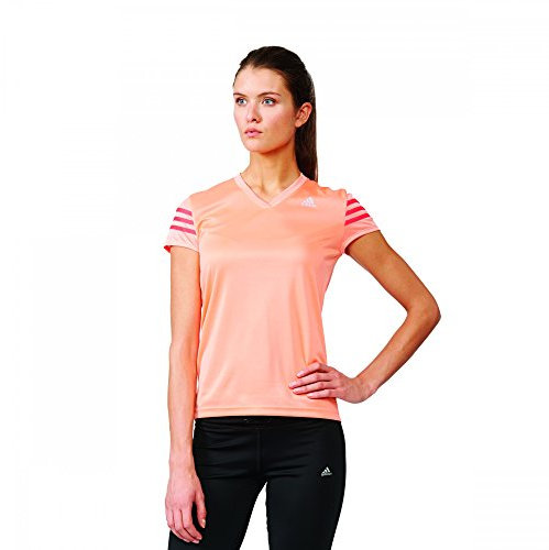adidas Damen T-Shirt RS Cap Short Sleeve W, Orange/Rot, 2XS