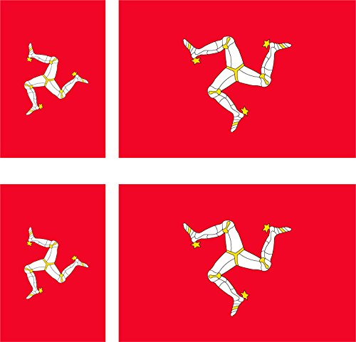 6 x Aufkleber Vinyl Sticker Auto Moto Koffer Laptop Flagge Isle of Man
