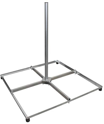 Premium X Balkonständer 4X 50x50cm Stahl Holland 1m Mast Flachdachständer SAT-Ständer Halterung für Satelliten-Schüssel