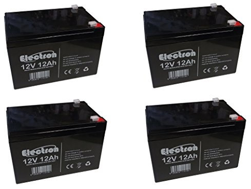 FLA Electronic - Kit de 4 batteries au plomb cyclique 12 V 12 Ah Rechargeable pour vélos électriques 48 V 12 Ah