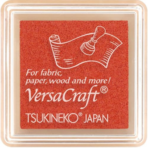 Tsukineko VersaCraft Stempelkissen Peach (Orange) - Klein - Wasserbasis, Deckend, Beständig gegen Ausbleichen - Embossing
