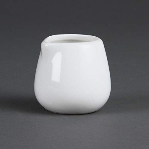 Olympia Whiteware Cream and Milk Jugs 228ml White. Pack quantity: 12.
