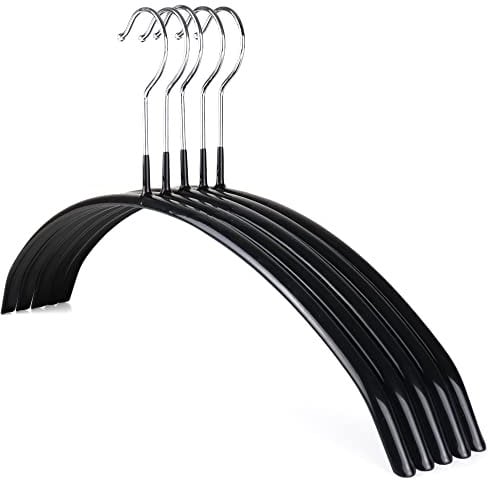 The Hanger Store Non-Slip Rubber Coat Hangers - Strong Metal Cloth Hangers with Anti-Rust Chrome Hook & Slim Space-Saving Design - Ideal for Knitwear, Jumpers, Sweaters, Heavy Garments, Shirts & Tops