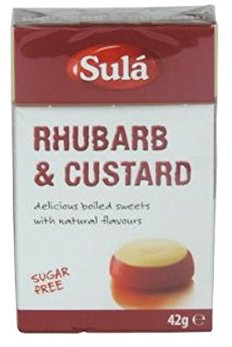 Sula Rhubarb & Custard Sweets - Sugar Free x 14 (Pack of 14)