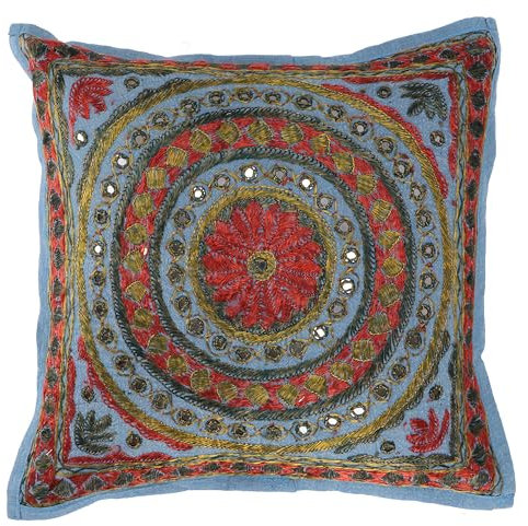 GURU SHOP Kissenhülle, Orient Kissenbezug, Dekokissen Bezug `Maharaja` - Muster 18, Baumwolle, 40x40x0 cm