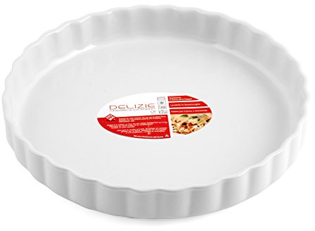 Home Moule à Tarte, 29 x 4.5 cm, Céramique, Blanc