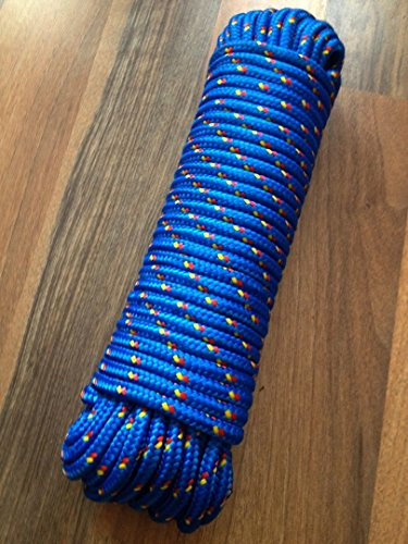 Machermann Nr.8 Blaue Schnur,Leine, Reepschnur 6 mm x 30 m,Seil,Flechtschnur,Reep,Tau, Allzweckseil