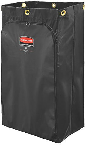 Rubbermaid Commercial Executive Series Cleaning Cart Bag, 24 Gallon, Black, 1966720