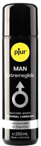 pjur MAN Extremeglide (250ml) - Hochkonzentriertes Gleitgel auf Silikonbasis für Männer - für extra lange Gleitfähigkeit