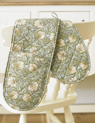Licensed William Morris Pimpernel Green Floral Oven Glove
