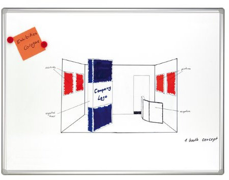 Franken SC8206 Schreibtafel Pro (magnethaftend, silbereloxierter Aluminium-Systemrahmen) 240 x 120 cm, emailliert