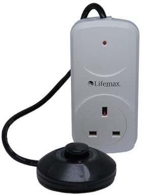 Lifemax Hands-Free Foot Switch for Lamps, Sewing Machines, and Appliances - Easy On/Off Pedal with 13A UK Plug - Ideal for Limited Mobility