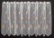 Scheibengardinen 90 - 130 cm hoch Scheibengardine Tropfenmuster 75 cm hoch weiß mit pastellgrün/pastellorange - Wunschbreite frei wählbar durch gekaufte Menge in 14 cm Schritten - Meterware