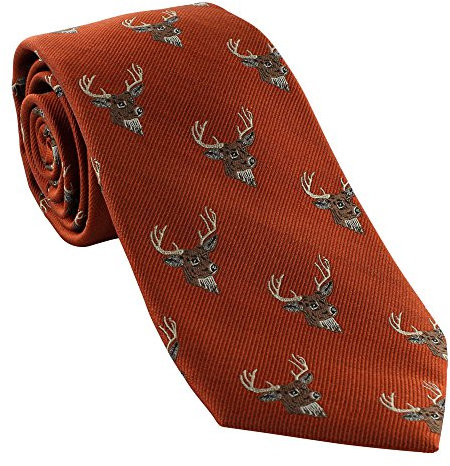 Michelsons of London Orangen Hirsch seiden krawatte