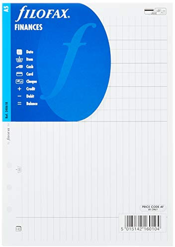 Filofax Refill Insert Finanzen und Aufwendungen A5 Ref 340618