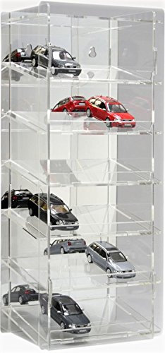SORA 1:43 Torretta espositiva per modellini Auto con Pannello Posteriore a Specchio