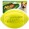 Nerf Dog Ridged Football Hundespielzeug mit interaktivem Quietscher, leicht, langlebig und wasserabweisend, 17,8 cm Durchmesser für mittelgroße/große Rassen, Einzeleinheit, Grün
