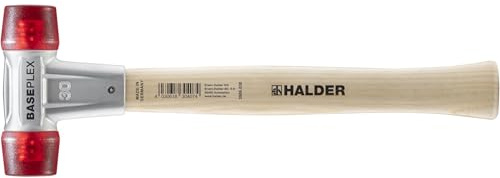 BASEPLEX-Schonhammer, Celluloseacetat/celluloseacetat mit Zinkdruckguss-Gehäuse und Holzstiel | D=30 mm | 3906.030