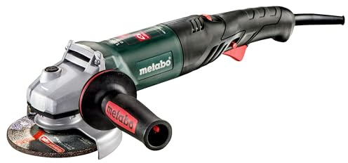 metabo Winkelschleifer WEV 1500-125 RT - 1500 W, 125 mm Scheiben-Ø, 11.000 U/min, 4.2 Nm Drehmoment, Sanftanlauf - Inkl. Schutzhaube, Stützflansch, Zweilochmutter, Zusatzhandgriff, Zweilochschlüssel
