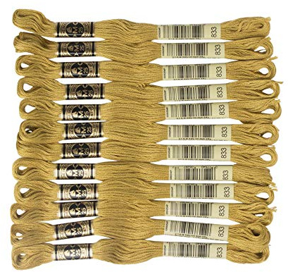 Art.117 1 box No. 25 embroidery thread DMC (12 bundle input) col.833 (japan import)