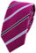 TigerTie - schmale Designer Krawatte in violett magenta blau weiss gestreift