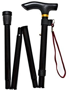 Spazierstock Wanderstock Urlaubs- u Freizeit Accessoires faltbar verstellbar, Schwarz, 92,5 cm, Kunststoff, Metall, 2,8 kg, 30 cm x 15 cm, 4 Teile, Aufbewahrungstasche