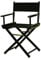 Casual Home Natur Rahmen Leinwand Regisseur Stuhl, Holz, Black Frame with Black Canvas, 45,7 cm