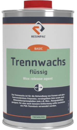 Trennwachs (flüssig) - Trennmittel für Epoxidharz und Polyesterharz | 1000 ml Trennmittel Formentrennmittel für die GFK-Verarbeitung | Besonders Geeignet für geschlossenporige Oberflächen |